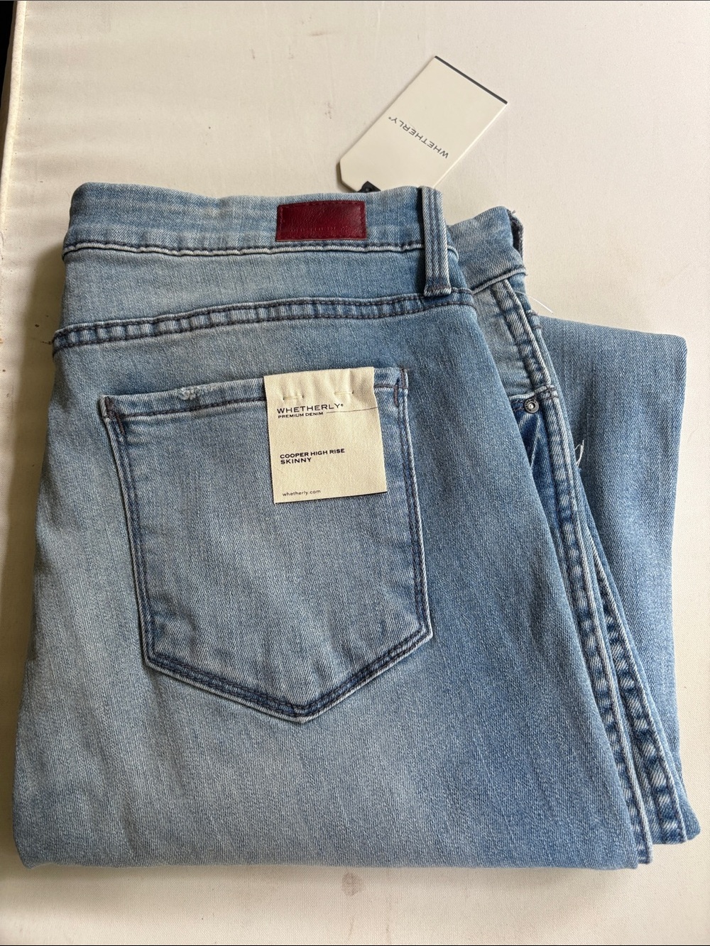 Whetherly Light-Wash Skinny High-Rise Jeans